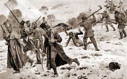 нападение партизан на отставших французских солдат